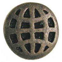 Emenee OR137-ABR Premier Collection Checkerboard Circle 1-1/4 inch x 1-1/4 inch in Antique Matte Brass Charisma Series